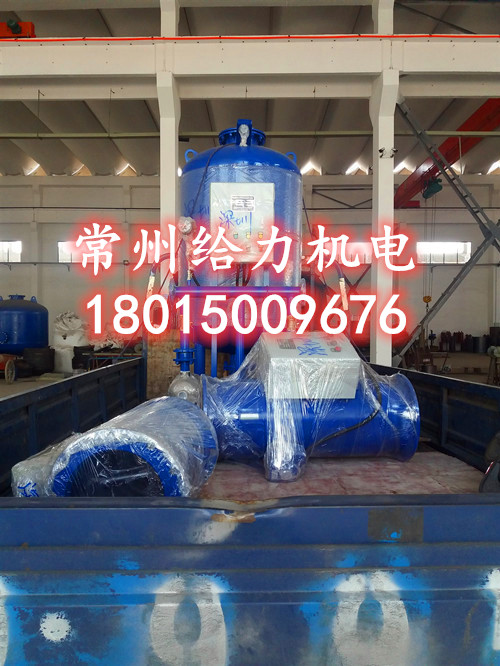 深圳客戶訂購的定壓補水裝置+電子水處理器+自動清洗過濾器已發(fā)貨！